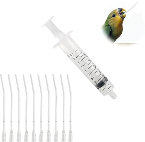Weenwill Kit d'alimentation pour Bébé,10 ML Seringue d'alimentation pour Oiseau avec 10 Tubes,Outil d'alimentation à La Main pour Perroquets,et Petits Animaux pour Jeunes Oiseaux Réutilisable