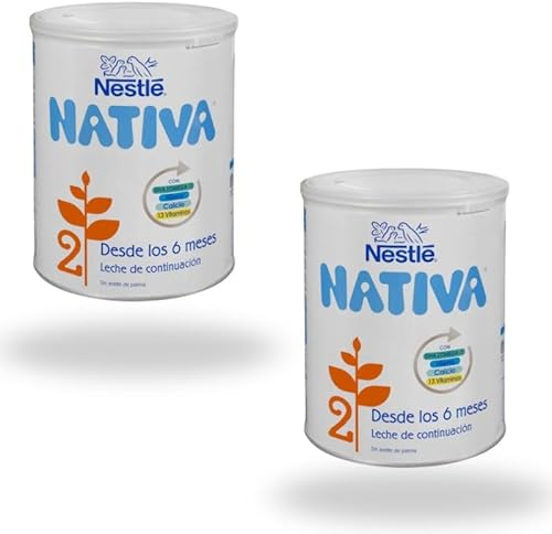 Pack 2 Botes de Leche de Continuación en Polvo Nativa 2 Nestlé +6 Meses – 800 g por Bote