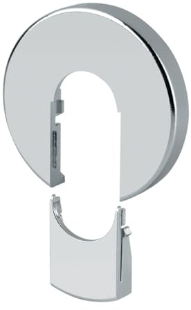 Schläfer 4409211 | Kit Rosetta Radiatori Apribile, Collare Copritubo per Termosifoni, Caloriferi Diam Esterno Ø45 mm, Foro (interno) Tubo Ø16mm, Rosetta a Cassetto in Pvc Cromo, Argento- conf, 2pz.
