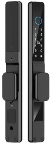 Tuya WiFi App impermeable inteligente cerradura de puerta de aluminio doble gancho mortaja huella digital contraseña cerradura electrónica de la puerta corredera A/2