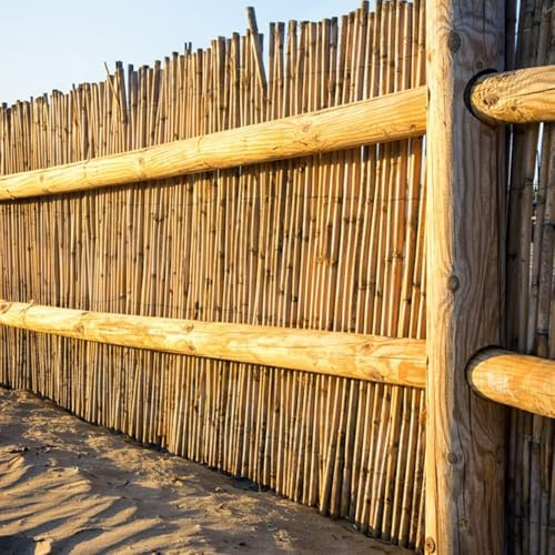 Stuoia arella in Bamboo per Gazebo, Recinzioni e Ringhiere, Canne 8-10 mm, 3x1 mt, con Borsa Portabile