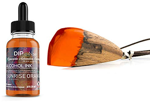 DIPON.DE HIGH PERFORMANCE LIQUIDS & PIGMENTS Sunrise Orange Alkoholtinte Alcohol Ink 20 ml für Epoxidharz Resin Petri Art Farbstoff Transluzent Epoxy
