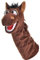 Living Puppets Handpuppe Quasselwurm Fred-Jonatan aus Stoff in der Größe 36cm, W844, Braun