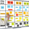 ATWAM 206 Magnetstreifen Beschreibbar Mega Set - Verschiedene Größen - 6 Farben - Scrum & Kanban - Beschreibbare Magnete - Für Whiteboard, Magnettafel, Magnetwand & Kühlschrank