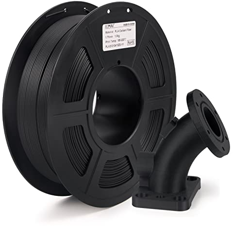 IEMAI PLA CF 1Kg, Kohlefaser PLA Filament 1.75mm, PLA Schwarz mit 20% Carbon Fibre, PLA CF 3D Drucker Filament 1.75mm, Maßgenauigkeit +/- 0,02 mm
