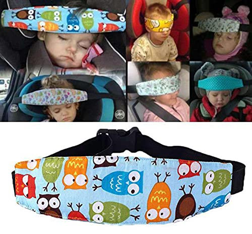 Soporte para la cabeza del asiento de coche para bebés y niños, alivio del cuello con hebilla ajustable. Reposacabezas para niños, banda de seguridad para asiento de coche, correa de protección para