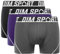 DIM Boxer Homme Sport Micro Thermorégulation x3, Noir/Gris Granit/Violet Amethyste, M