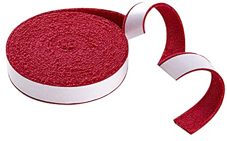 FakeFace 10 Meter Tennisschläger Badminton Schläger Griffband saugfähig Handtuchschläger rutschfest Handtuch-Griffwickel Overgrip für Badminton, Tennis und Squash (Rot)