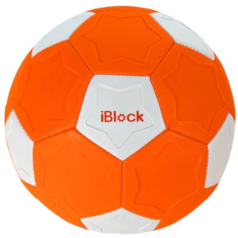 Smartwo Fußball Kinder, Kinderfussball Größe 4, Kurve-Ball für Tricks, Fussball Geschenk für Jungen Mädchen, Softe Football Kleinkinder, Ballspiele für Drinnen und Draußen, Orange, mit Pumpe
