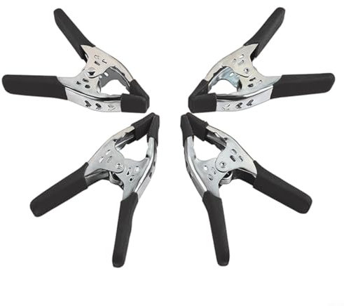 4 morsetti a molla da 6 pollici, morsetti a molla in metallo, grandi morsetti a molla a forma di A, con punta gommata