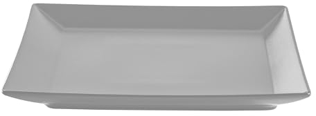 METRO Professional Lot de 4 assiettes plates Macario en grès 30 x 30 cm - Carrées - Gris