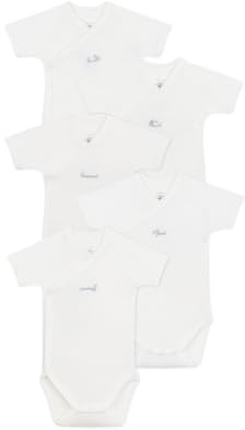 Petit Bateau A0CNP, Body de nacimiento de manga corta Unisex bebé, Variante 1, 0 meses
