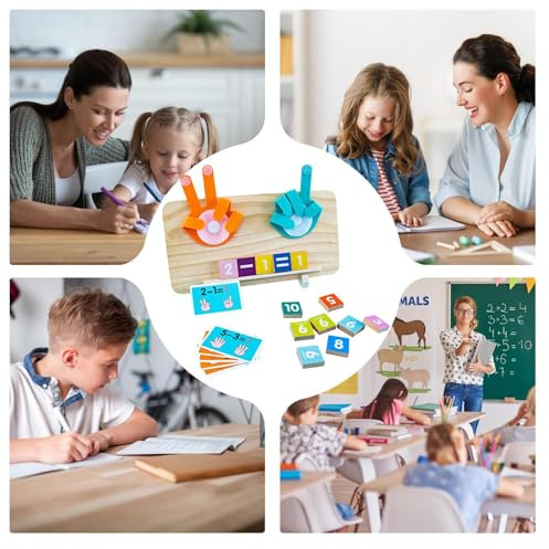 Rrlihjgu Manipulateurs mathématiques - Blocs de comptage de nombres, tableau de comptage des doigts - Jouet mathématique pour compter les doigts, manipulateurs éducatifs, fournitures d'apprentissage
