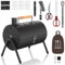 1PZ ES1-BQ6 Barbacoa portátil Parrilla de carbón portátil Barbacoa de carbón Plegable con Tapa Rejilla Negro Para Exterior Jardín Camping