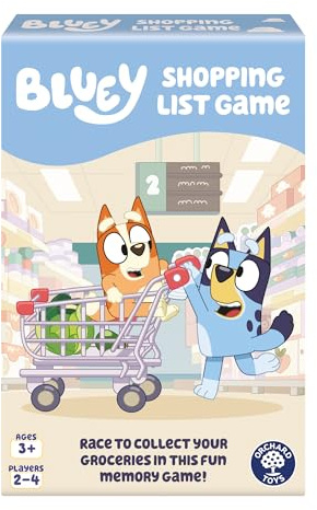 Orchard Toys Official Bluey Shopping List Matching and Memory Game for children age 3