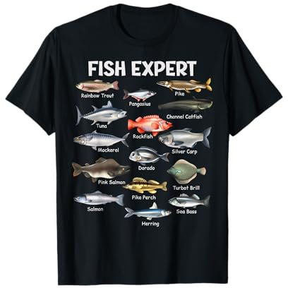 Fish Expert Graphic Herren Kleinkind Jungen Angelbekleidung Kinder T-Shirt