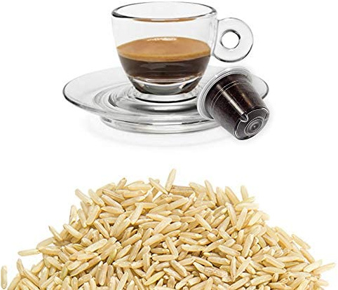 KICKKICK Café Orzo Cápsulas Compatibles con Nespresso MADE IN ITALY (50un) Cebada Exprés Solubles Sin Cafeína para Cafeteras