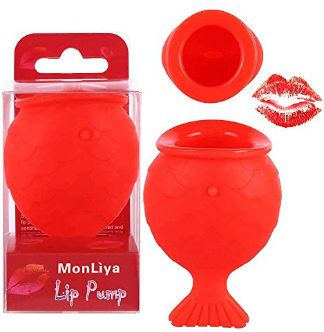 MonLiya Lips Enhancer Plumper Device Lips Silicone Fish Shape Lip Plumper Lip Plumping Natural Pout Mouth Tool Sexy Lip Mouth Bigger