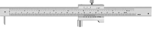 ZLKSKER 0-200 mm (0-8 pulgadas) Calibre cruzado paralelo con aguja de carburo, calibre Vernier de acero inoxidable, calibre de marcado