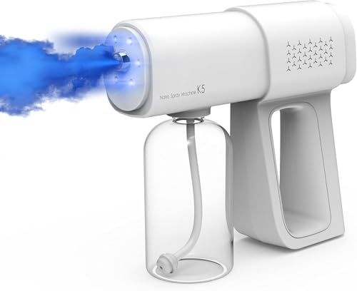 NORDMOND Professionell desinfektionsmedel dimmaskin - elektrostatisk ULV desinfektionsspray och trådlös bärbar nano-ångpistol - påfyllningsbar spraypistol inkl