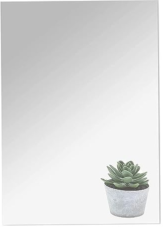 DARENYI 16x12 Acrylic Mirror Sheet, Flexible Non Glass Body Mirror Tiles Large Self Adhesive Mirror Stickers for Bathroom Bedroom Home Wall Decor (1pc)