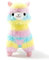 Skrsila Kuscheltier Alpaka 35 cm Regenbogen Kinder Plüschtiere Puppe Lama Süße Weiche Stofftier Alpaka Rainbow Alpaca Spielzeug Geschenke für Baby Kleinkinder Plüsch Alpaka
