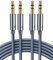 Highwings Aux Kabel 3,5mm Klinkenkabel 1,2M Stereo Audio Kabel Klinke auf Klinke Nylon Geflochtenes Hochwertige Kabel für Kopfhörer, Auto, Handy, PC, Lautsprecher, Stereoanlagen, MP3-Player usw，2PACK