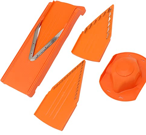 Affettatrice Manuale per Verdure, Protezione per le Mani V-Blade Mandoline Slicer Cooking Tool Comoda Lama in Plastica ABS in Acciaio Inossidabile per Uso Domestico in