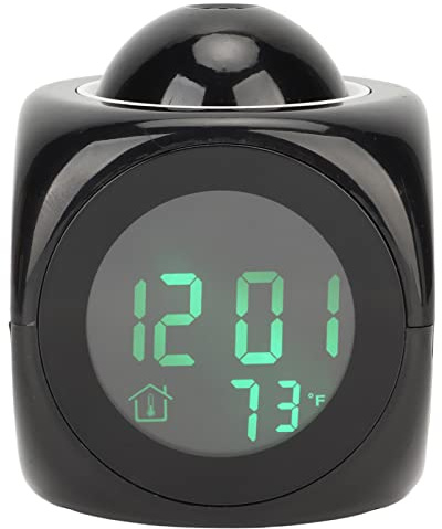 Yechiry Despertador con Proyector, Mini Despertador Digital con Temporizador de Voz Reloj Despertador LED con Cable USB, Despertador de Mesita de Noche | Reloj de Proyección para el Hogar