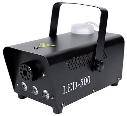 Macchina per la nebbia, 500 W, mini macchina per la nebbia, con 3 luci LED RGB, macchina per il fumo portatile con telecomando, macchina per la nebbia, per esterni, per feste, matrimoni, palcoscenico,