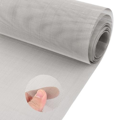 YAYODS 304 Edelstahl Drahtgitter Feinmaschig - 30x300cm Lichtschachtabdeckung Wühlmausgitter - 25 Mesh Verdickung Maschendraht Edelstahl Gitter - Drahtgeflecht Feinmaschig für Hasendraht,Volierendraht