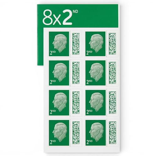8 x 2nd Class Standard Postage Stamps, Self Adhesive Barcoded Stamps