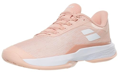 Babolat Women's 2 Ac, Jet Tere All Court Tennis Shoes, Support, Cushioning, Active Flexion, Ortholite Breathable Sole, French Brand, Queen Jio Grey, Size EU 39