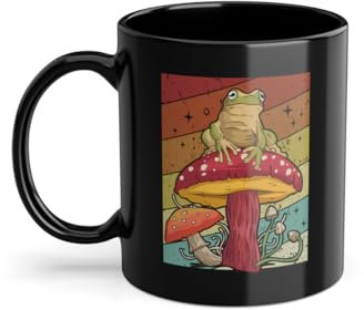 Retro Identificazione Cacciatore Tazza Di Caffè | Raccogliere Mangimi Cerca Funghi Caccia Tazza Nero (08545C)