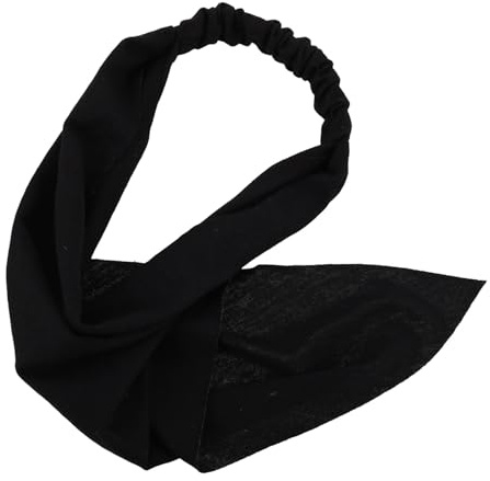VERDANVERSE Bandana Triangle pour Femmes en Tissu Noir Antidérapant, Confortable et Polyvalent, pour Événements Formels et Usage Quotidien