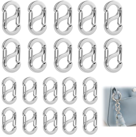 8 Piezas Cierre de Brazalete S Lock, Hebilla de Mosquetón con Doble Apertura, Disponible En Dos Tamaños de 12 mm Y 16.5 mm para Montaje Y Sujeción de Todo Tipo de Brazaletes