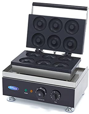 Maxima Gastro Donut Maker - 6 Donuts - Ø8 cm - mit Eingebauter Timer