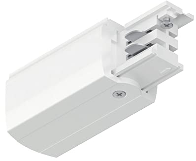 Paulmann 91360 ProRail3-Sistema de raíles (Entrada Final Derecho, 99,5 x 35 mm, máx. Riel de Techo de Metal y plástico, 3680 W, Color Blanco