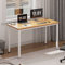 SogesHome Computertisch 80 cm x 40 cm Home Office Schreiben Kleiner Schreibtisch, moderner einfacher Stil PC-Tisch, einfach zu montieren, Teak Weiß