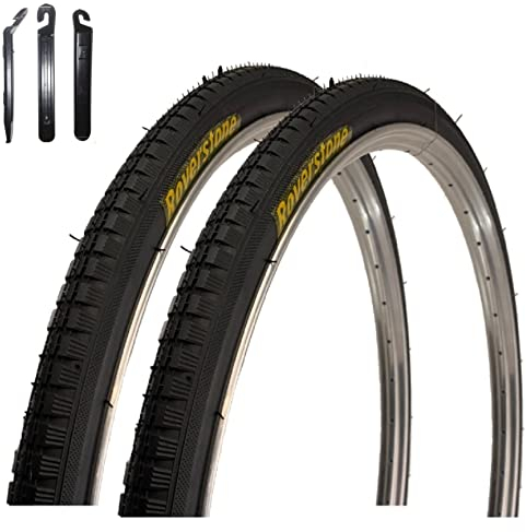 2 x Roverstone 28 Fahrradreifen Schwarz 40-635 (28 x 1 1/2) inkl. maxxi4you Reifenheber
