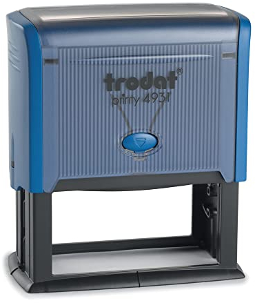 Trodat - Printy 4931 - Custom Stempel mit Wunschtext personalisieren, hier gleich online gestalten Gehäusefarbe Schwarz – Adresstempel - Firmenstempel - mit Wunschtext - 70x30 mm - 7 Zeilen