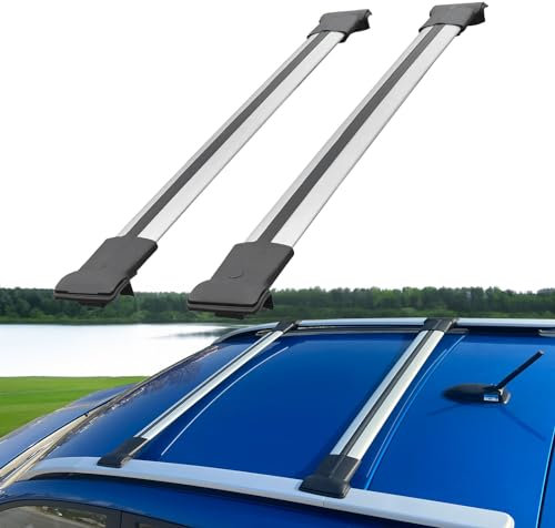 Rekapa-Barre Portatutto Compatibili Con Ford Kuga 2013-2018 Alluminio Portapacchi Auto Barre Da Tetto Set 2 Pcs Grigio