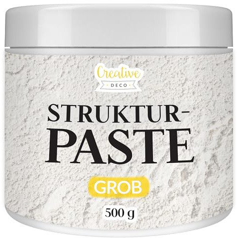 Creative Deco Pâte de Modelage Texturée 500g | Structure Gros Grains pour Peinture Acrylique | Effet 3D et Texture Art | Relief Acrylique