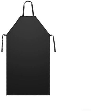 PVC Schürze Schwarz 110x80cm Wasserdichte Arbeitsschürze für Metzger Küche BBQ - für robuste Vorbinderschürze mit Schutz vor Öl und Chemikalien