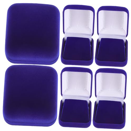 LIFKOME 6 Pezzi Scatole Porta Spille Blu in Velluto 30mm Porta Medaglie e Monete, Custodia Multifunzionale in Plastica per Scuola e Casa, Elegante e Facile da Trasportare