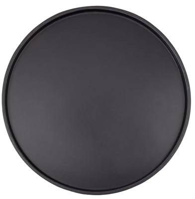 DN DECONATION Plateau rond noir, 37,5 cm, grand plateau de service et plateau décoratif pour table basse, salon et salle de bain, bol décoratif moderne pour bijoux et bougies, cadeau élégant pour