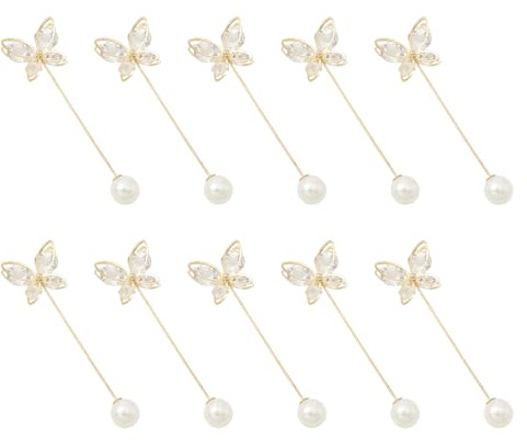 Lot de 10 épingles à nourrice réglables en forme de fleur pour jeans, chemises, robes, pulls, écharpes ou épingles de sécurité décoratives