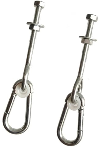 Juego de 2 sillas colgantes de metal resistente, 300 kg, ergonómicas, para exteriores, adecuadas para adultos y niños, silla colgante al aire libre