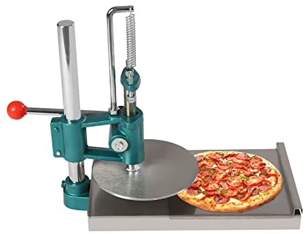 Dough Press Machine, Manual Stainless Steel Pizza MakerCommercial Pizzas Pastry Presser Home Tortilla Forming Press with Pulling Plate for Making Hand Pies Meatloaf Pizza Crusts Pie (7.9 inch)