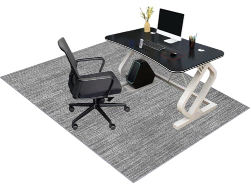 Tappeto Sedia Ufficio, Tappeto Sedia Gaming, Tappeto Salvapavimento Antiscivolo, Tappetino per Sedia da Scrivania, Tappetino Protettivo per Pavimenti Duri, Tappeto per Sedia con Ruote 100 x 140 cm